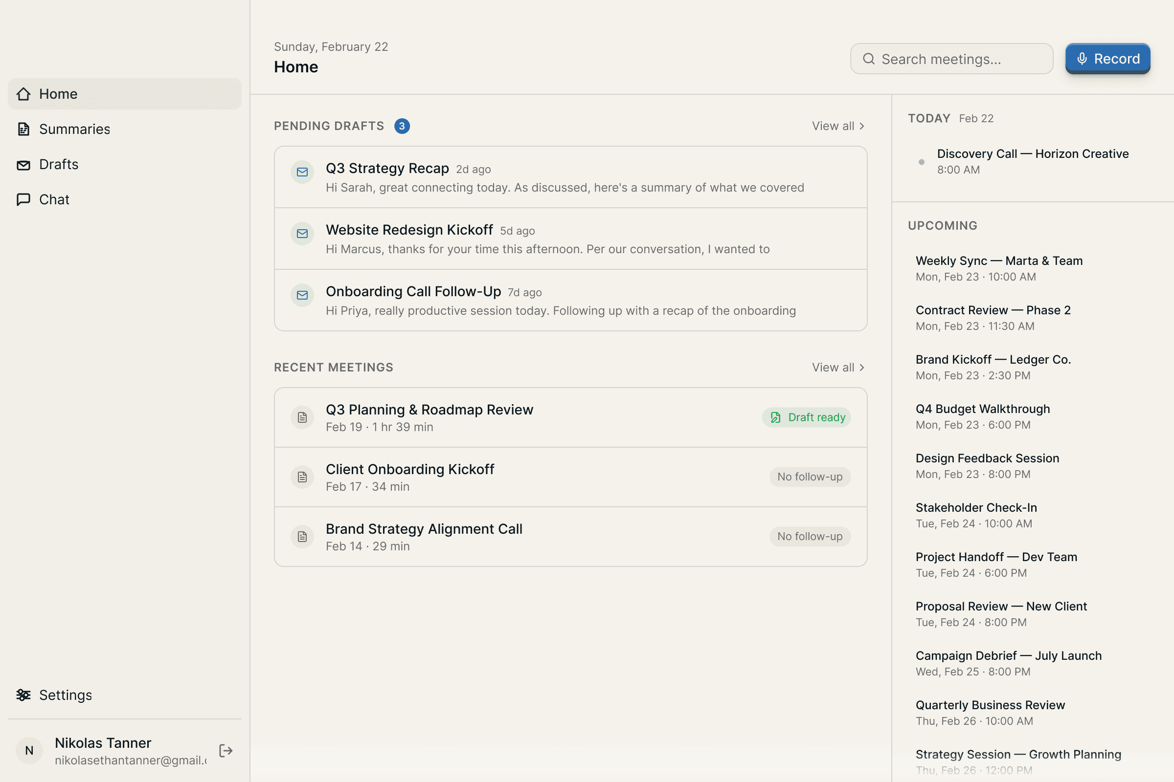 CrestNotes app screenshot